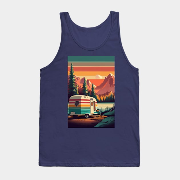 I Hate Pulling Out Funny Camping Trailer Retro Travel Tank Top by click2print